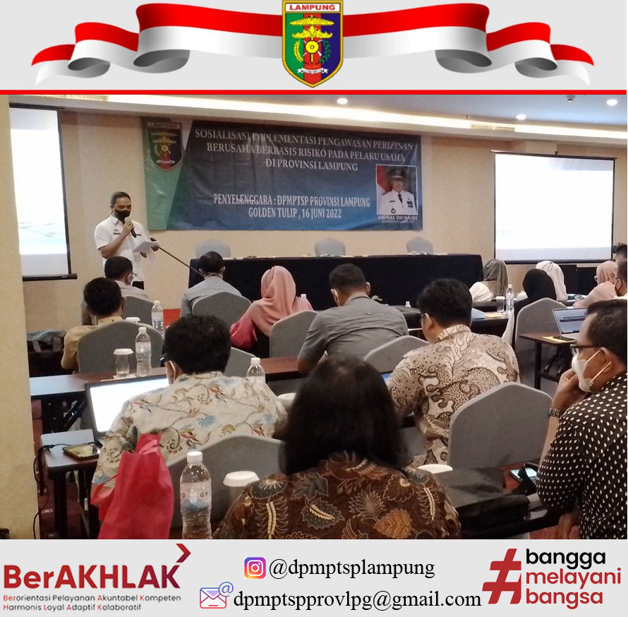 Sosialisasi Implementasi Pengawasan Perizinan Berusaha Berbasis Risiko kepada Pelaku Usaha di Provinsi Lampung